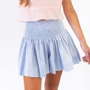KOCH Erica Skirt light blue stripe silk